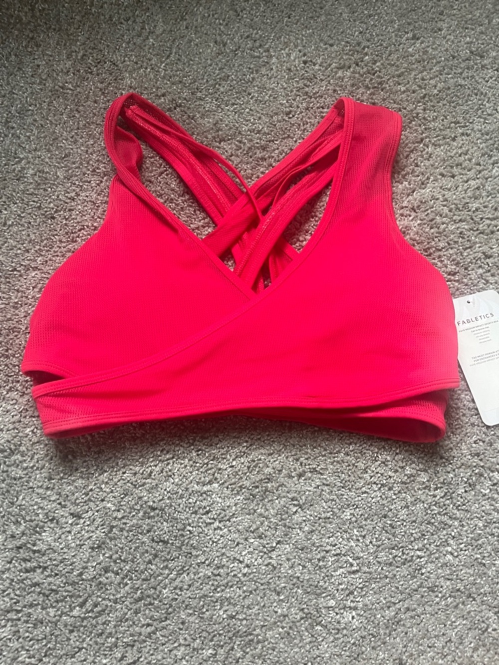 Fabletics Strappy Wrap Sports Bra - Hot Pink